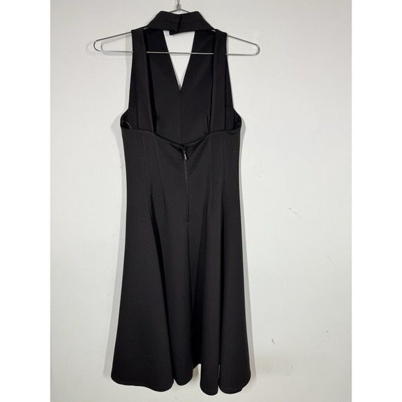 Calvin Klein Sleeveless Scuba Crepe A-Line Logo Zip Dress Size 10 Cocktail Party - Picture 10 of 13